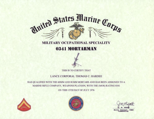 0341 USMC MORTARMAN