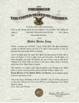 Army Promotion Certificate